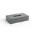 FOH RTB032GYL21 5.75" W Gray Faux Leather Square Tissue Cover