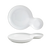 FOH DAP051WHP22 10 Oz. Porcelain Round 2-Compartment Harmony Bento Duo Plate