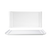 FOH DDP017WHP22 13" W Rectangular Porcelain Curved Large Nouvelle Plate