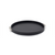 FOH RRT020BKL20 15" W x 15" D x 1.25" H Black Faux Leather Round Tray