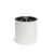 FOH RIB025WHL21 3.5 Qt. White Stainless Steel Round Ice Bucket with Lid