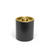 FOH RIB062BKL21 2 Qt. Black Faux Leather Round Ice Bucket with Lid