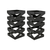 FOH BRI013BKI28 6.25" W Black Metal Square B Buffet Building Blocks Zig Zag Display Riser