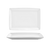 FOH DSP001WHP23 7" W White Rectangular Porcelain Spiral Plate