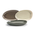 FOH DDP062DGP22 11" W Oval Porcelain Sage Kiln Plate