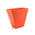 FOH RWA018ORL21 12 Qt. Orange Faux Leather Slender Flare Waste Can