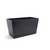 FOH RWA017BKL20 30 Qt. Black Faux Leather Flare Waste Can and Recycle Bin