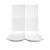 FOH DOS019WHP21 12" W Square Porcelain Flared Origami Plate