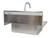 Omcan USA 44585 10" x 14" x 5" Bowl Stainless Steel Wall Mounted Hand Sink with Gooseneck Faucet