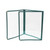 Omcan USA 39799 9.25"W x 11.75"H Green Plastic Triple Fold Menu Holder