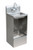 Omcan USA 47246 17"W Hand Sink and Floor Mop Sink Combination with 8" Backsplash