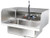 Omcan USA 44586 10" x 14" x 5" Bowl Stainless Steel Wall Mounted Hand Sink with Gooseneck Faucet