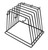 Omcan USA 80128 Black Vinyl Coated 6 Slots Cutting Board Rack