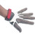 Omcan USA 44351 Stainless Steel Medium Mesh Glove with Red Silicone Strap