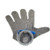 Omcan USA 44350 Stainless Steel Large Mesh Glove with Blue Silicone Strap