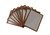 Omcan USA 39805 9.25"W x 11.75"H Brown Plastic 3 Page Menu Holder