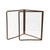 Omcan USA 39801 9.25"W x 11.75"H Brown Plastic Triple Fold Menu Holder