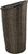 Omcan USA 41770 19" Diameter x 36" H Brown Weave Pattern Tapered Basket with Round Tray