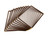 Omcan USA 39793 9.25"W x 11.75"H Brown Plastic Single Menu Holder