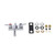Component Hardware TLL11-4106-SE1Z 6" Standard Swing and Swivel Deck Mount Top-Line Workboard Faucet