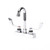 Component Hardware KL41-4000-RE4 4" Centers Stainless Steel Deck Mount Gooseneck Spout Encore Workboard Faucet