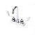 Component Hardware KL41-4000-RE4 4" Centers Stainless Steel Deck Mount Gooseneck Spout Encore Workboard Faucet
