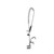 Component Hardware KC53-1000-AF1 6" Add-On Swing Spout Wall Mount 8" Adjustable Centers Encore Commercial Pre-Rinse Assembly