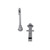 Component Hardware KL25-4000-RKIT Low Lead Single Knee Valve or Wall Mount Spout Base and 3" Rigid Gooseneck Spout