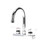 Component Hardware KL41-4002-RE1 4" Centers Stainless Steel Deck Mount Gooseneck Spout Encore Workboard Faucet