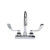 Component Hardware KL41-4002-SE4 4" Centers Stainless Steel Deck Mount Gooseneck Spout Encore Workboard Faucet