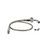 Component Hardware KL50-Y400-44 Pre-Rinse Button Spray Assembly with 44" Stainless Steel Hose and Adapters