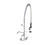 Component Hardware KL53-1100-AF1 6" Add-On Faucet with Horizontal Tubular Swing Spout Wall Mount Ceramic Valves Encore Pre-Rinse Assembly