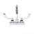 Component Hardware KL41-4000-SE4 4" Centers Stainless Steel Deck Mount Gooseneck Spout Encore Workboard Faucet