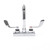 Component Hardware KL41-4000-SE4 4" Centers Stainless Steel Deck Mount Gooseneck Spout Encore Workboard Faucet