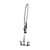 Component Hardware KL53-1000-AF4 12" Add-On Faucet with Horizontal Tubular Swing Spout Wall Mount Compression Valves Encore Pre-Rinse Assembly