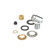 Component Hardware K36-5000 0.5" NPT Polished Chrome Plated Brass Trough Inlet Fitting