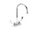 Component Hardware KL41-4001-SE4 4" Centers Stainless Steel Deck Mount Gooseneck Spout Encore Workboard Faucet