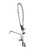 Component Hardware KL34-1018-BR 14" Tubular Swing Spout Add-On Faucet Stainless Steel Spring Wall Mount Encore Quik-fil High Volume Pre-Rinse
