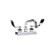 Component Hardware KL41-4006-SE4 4" Centers Stainless Steel Deck Mount Encore Workboard Faucet