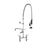 Component Hardware KL60-1000-AF4 8" Center Centers Deck Mount Compression Valves Encore Pre-Rinse Assembly with 12" Add-On Faucet