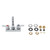 Component Hardware TLL11-4100-SE1Z 3.5" Gooseneck Deck Mount Top-Line Workboard Faucet