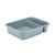 Cambro 1621CBP180 15.62" L x 20.5" W x 4.87 H (2) Compartments Hi-Gloss Plastic Light Gray Cambox - 12/Case