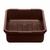 Cambro 21155CBP131 15.25" L x 20.25" W x 4.93 H Includes Handle Hi-Gloss Plastic Dark Brown Cambox - 12/Case