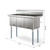 Koolmore KM-SC151514-N316 51" W 16 Gauge Galvanized 3 Compartments Sink
