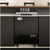 Koolmore KM-GF25-BK 5 Cu. Ft. Black Stainless Steel Commercial Glass Forster - 115 Volts