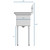 Koolmore SC101410-12L3 45" W 18 Gauge Galvanized 3 Compartments Sink