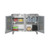 Koolmore KM-UCR-2DSS 11 Cu. Ft. Stainless Steel 2 Solid Hinged Doors Reach-In Undercounter Refrigerator - 115 Volts