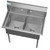 Koolmore SB151512-N3 36" W 18 Gauge Galvanized 2 Compartments Sink