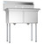 Koolmore SB151512-N3 36" W 18 Gauge Galvanized 2 Compartments Sink