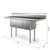 Koolmore KM-SC151514-15B3 75" W 18 Gauge Galvanized 3 Compartments Sink